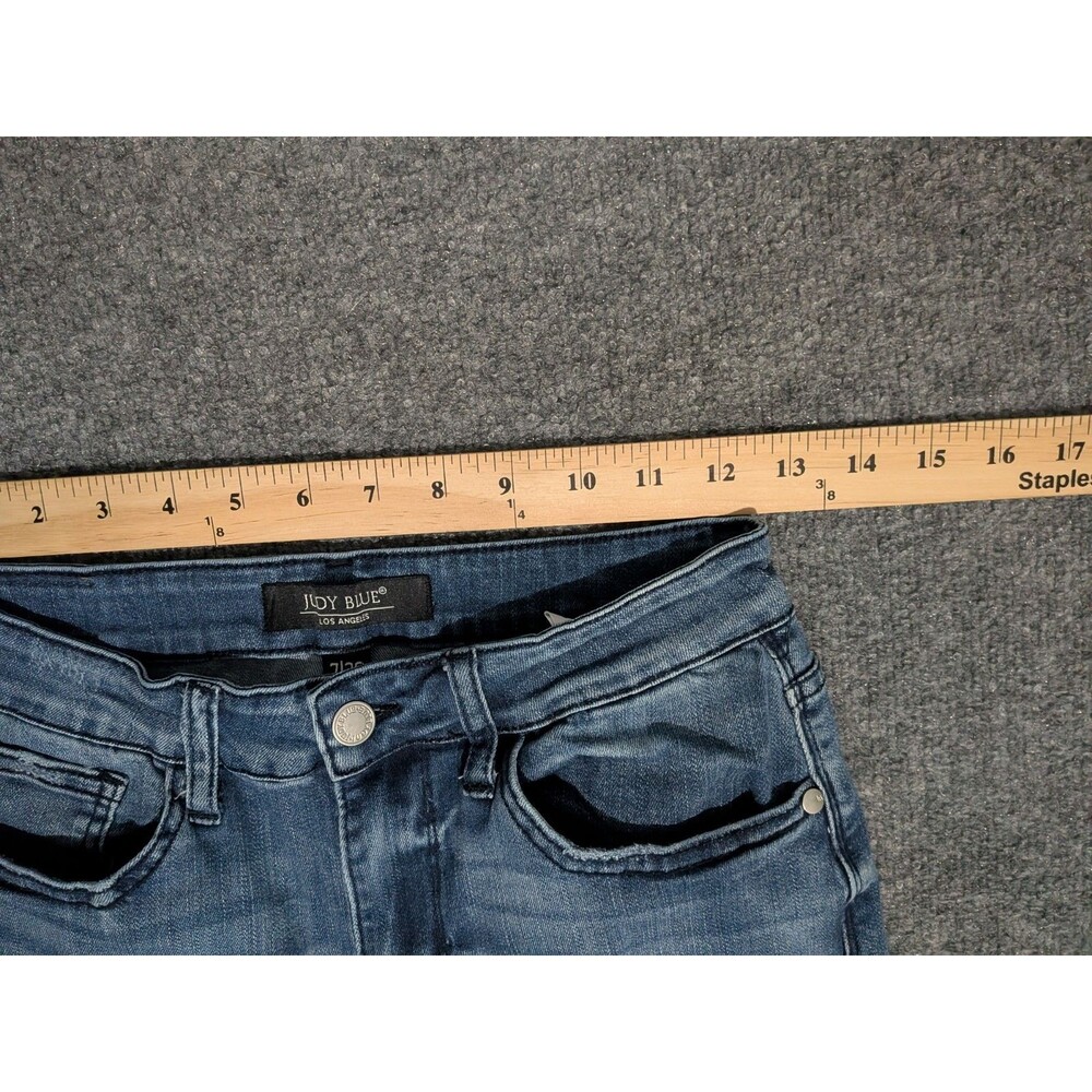 Judy Blue Trouser Flare Jeans Womens 7/28 Denim Blue - Picture 4 of 9